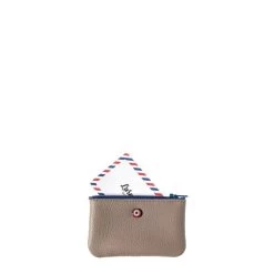 Petit Porte-monnaie Emile En Cuir UpCyclé Flocon Blanc