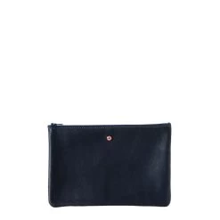 Pochette Camille En Cuir UpCyclé 21 Cm Lune Bleue