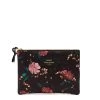 Wouf Pochette Large 21.5cm Black Flowers