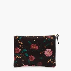 Wouf Pochette Large 21.5cm Black Flowers -Bagages Et Sacs pochette large 215cm black flowers 3