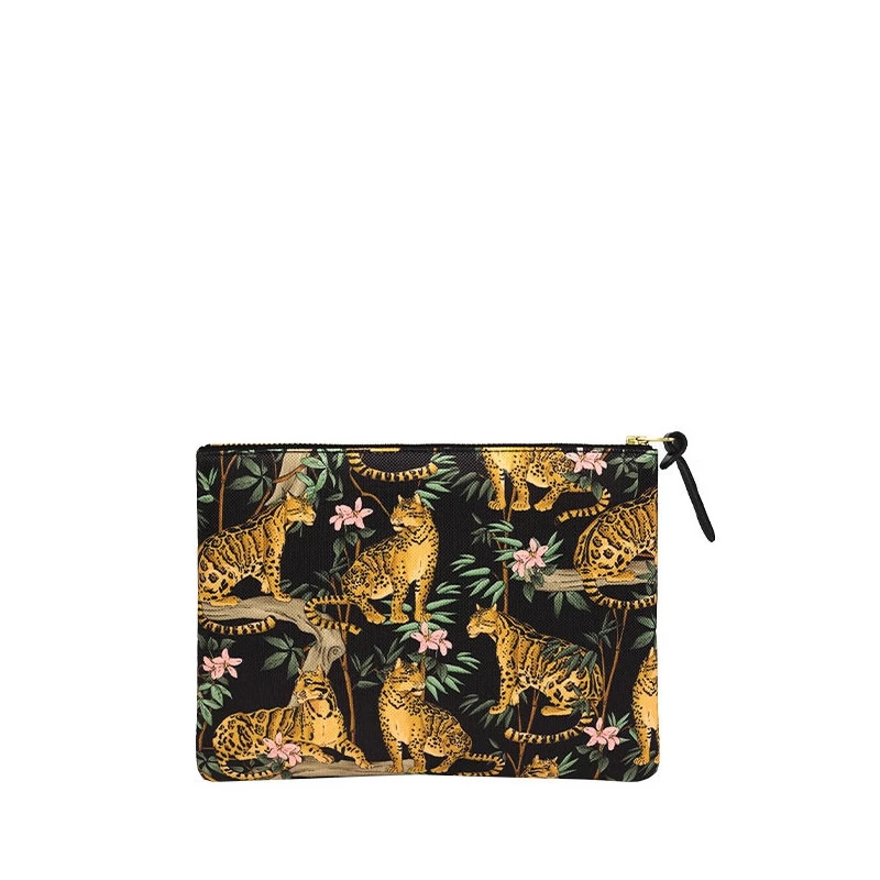 Wouf Pochette Large 21.5cm Black Lazy Jungle 2 Wouf Pochette Large 21.5cm Black Lazy Jungle – Image 2