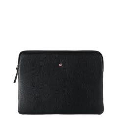 Pochette Pour Ipad Guillaume Cuir Grainé Noir C'est Noir