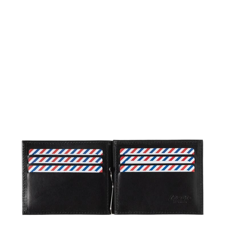 Portefeuille Italien Hector Avec Pince à Billets En Cuir Lisse Noir C'est Noir 2 Portefeuille Italien Hector Avec Pince à Billets En Cuir Lisse Noir C'est Noir – Image 2