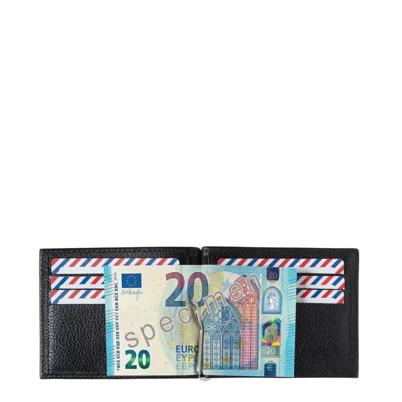 Portefeuille Italien Hector Avec Pince à Billets En Cuir Lisse Noir C'est Noir 4 Portefeuille Italien Hector Avec Pince à Billets En Cuir Lisse Noir C'est Noir – Image 4