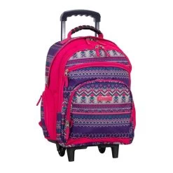 Sac à Dos à Roulettes Geo Color Girly 51 Cm Rose