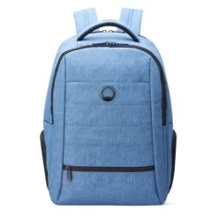 Delsey Paris Sac à Dos Ordinateur Element 2 Compartiments 44cm 15,6 Pouces Bleu Jean
