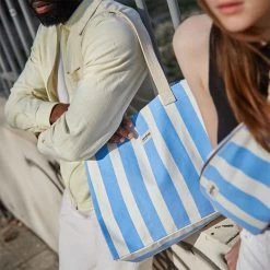 Sac Shopping Claude 40cm Rayure Ciel -Bagages Et Sacs sac shopping claude 40cm rayure ciel 2