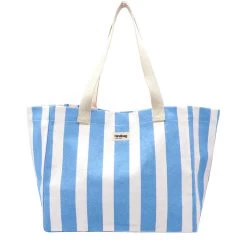 Sac Shopping Claude 40cm Rayure Ciel
