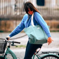 Sac Shopping Claude 40cm Sauge -Bagages Et Sacs sac shopping claude 40cm sauge 2