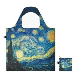 Sac Shopping Pliable Avec Pochette Zip 50cm La Nuit étoilée De Van Gogh