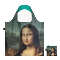 Sac Shopping Pliable Avec Pochette Zip 50cm Mona Lisa De Léonard De Vinci