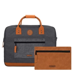 Cabaïa Sacoche Ordinateur 15 Pouces Londres Gris