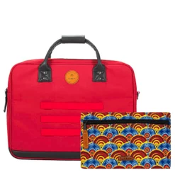 Cabaïa Sacoche Ordinateur 15 Pouces Shangai Rouge