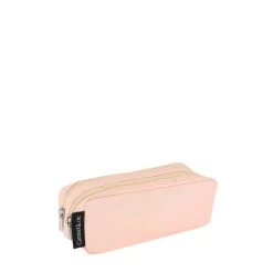 Trousse Double à Paillettes 22 Cm Rose