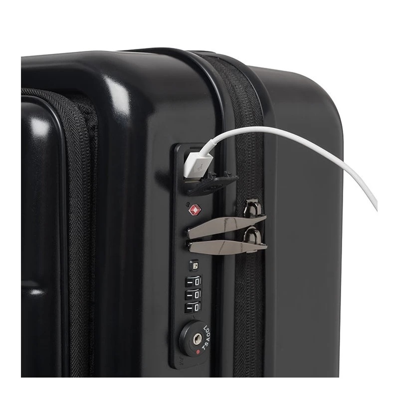 Valise Cabine Rigide Avec Port USB Intégré Taza 56 Cm Black 2 Valise Cabine Rigide Avec Port USB Intégré Taza 56 Cm Black – Image 2