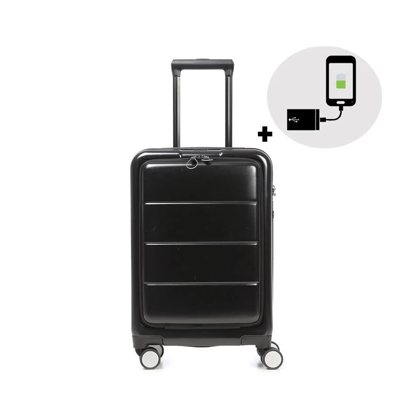 Valise Cabine Rigide Avec Port USB Intégré Taza 56 Cm Black 1 Valise Cabine Rigide Avec Port USB Intégré Taza 56 Cm Black