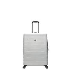Valise Cabine Rigide Bicolore 368 Extensible 55 Cm Blanc/bleu
