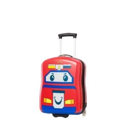 Valise Cabine Rigide Enfant V85118 49 Cm Voiture Rouge