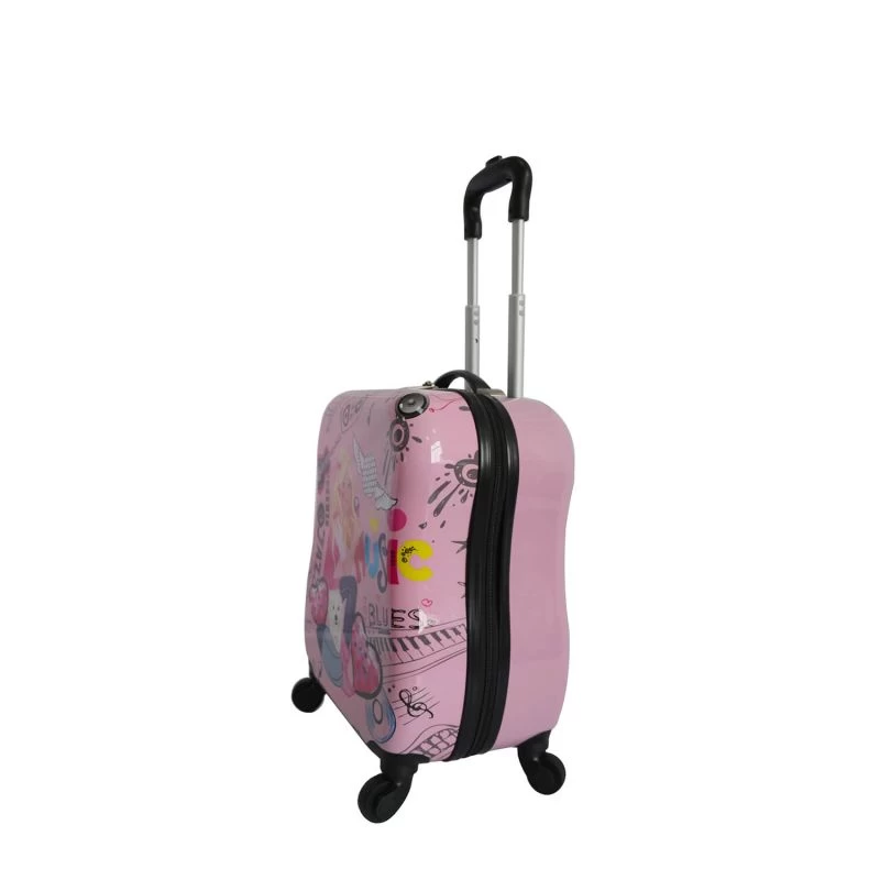 Valise Cabine Rigide Kid Musique 48 Cm Rose 2 Valise Cabine Rigide Kid Musique 48 Cm Rose – Image 2