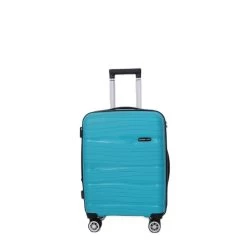 Valise Cabine Rigide Weekend Extensible 56 Cm Bleu Clair