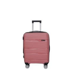 Valise Cabine Rigide Weekend Extensible 56 Cm Rose