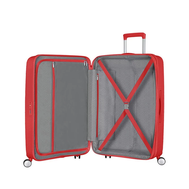 American Tourister Valise Rigide Soundbox 77cm Coral Red 3 American Tourister Valise Rigide Soundbox 77cm Coral Red – Image 3